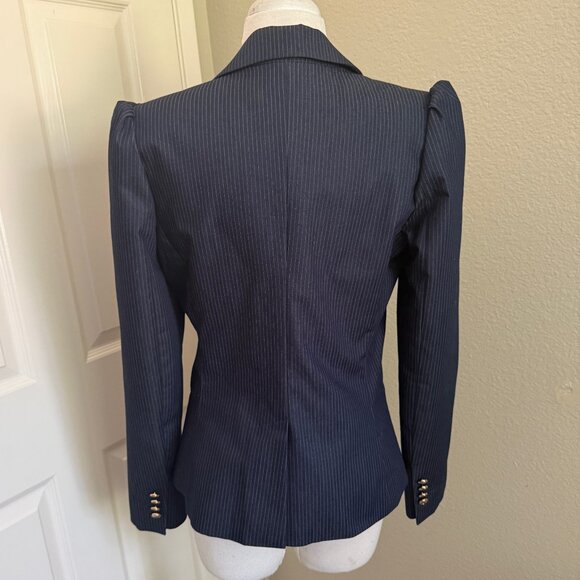 Express Navy Pinstripe Blazer 6 - Picture 2 of 7
